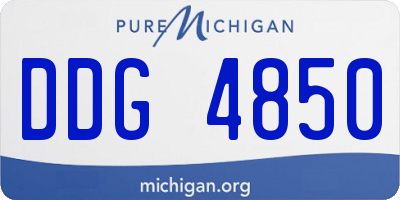 MI license plate DDG4850