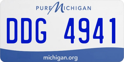 MI license plate DDG4941