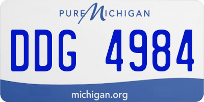 MI license plate DDG4984