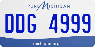 MI license plate DDG4999