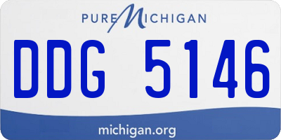 MI license plate DDG5146