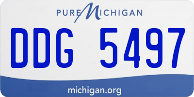 MI license plate DDG5497