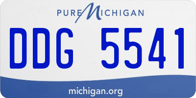 MI license plate DDG5541
