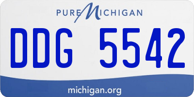 MI license plate DDG5542