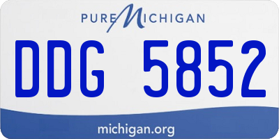 MI license plate DDG5852