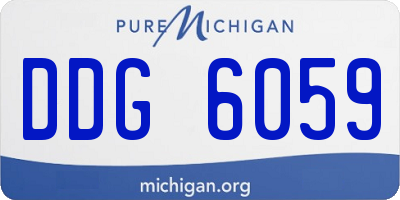 MI license plate DDG6059
