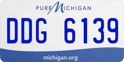 MI license plate DDG6139