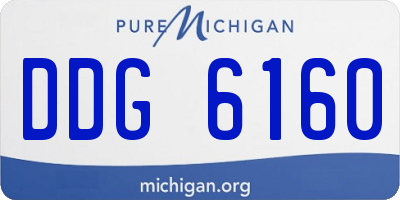 MI license plate DDG6160