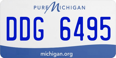 MI license plate DDG6495