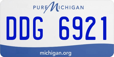 MI license plate DDG6921