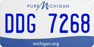 MI license plate DDG7268