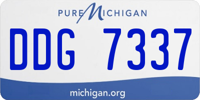 MI license plate DDG7337