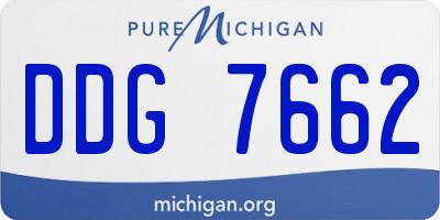 MI license plate DDG7662