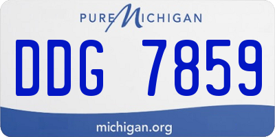 MI license plate DDG7859