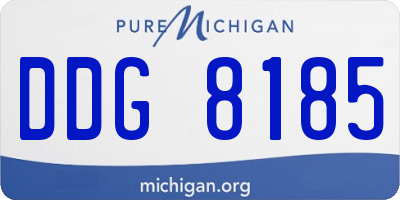 MI license plate DDG8185