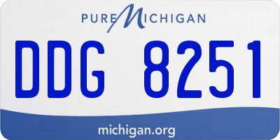 MI license plate DDG8251