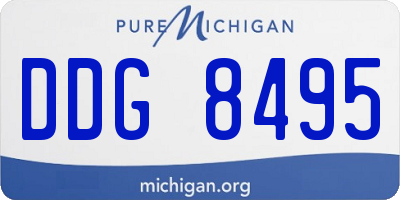MI license plate DDG8495