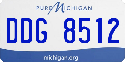 MI license plate DDG8512