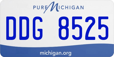 MI license plate DDG8525