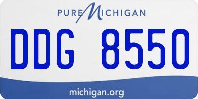 MI license plate DDG8550