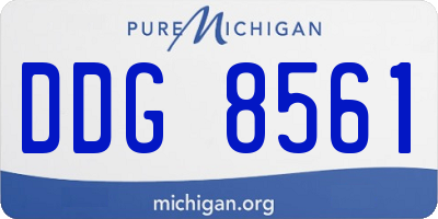MI license plate DDG8561