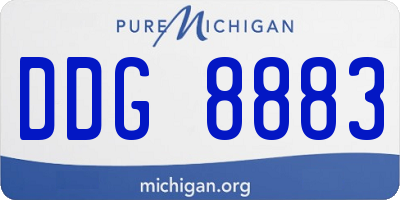 MI license plate DDG8883