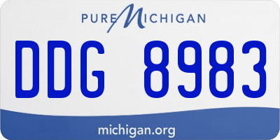 MI license plate DDG8983