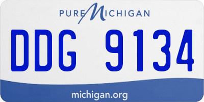 MI license plate DDG9134