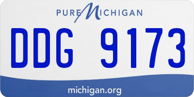 MI license plate DDG9173