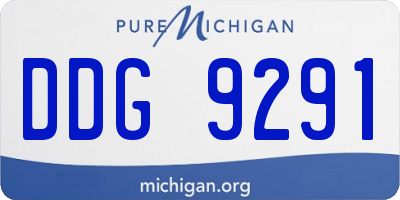 MI license plate DDG9291