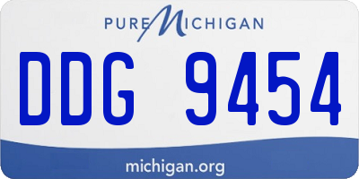 MI license plate DDG9454
