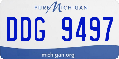 MI license plate DDG9497