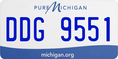 MI license plate DDG9551