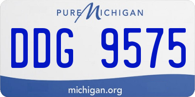 MI license plate DDG9575