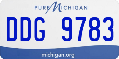 MI license plate DDG9783