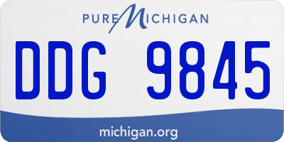 MI license plate DDG9845
