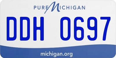MI license plate DDH0697