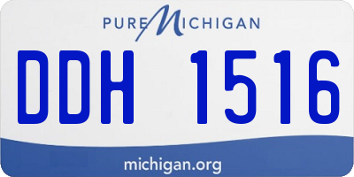 MI license plate DDH1516