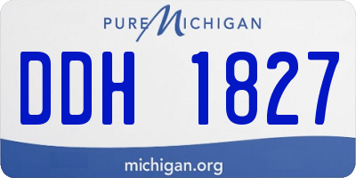 MI license plate DDH1827