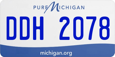 MI license plate DDH2078