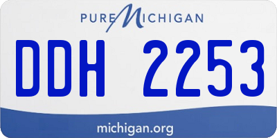MI license plate DDH2253