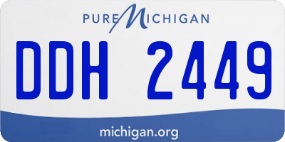 MI license plate DDH2449