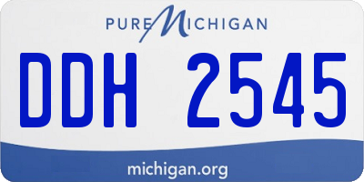 MI license plate DDH2545
