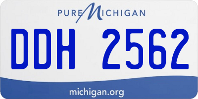 MI license plate DDH2562