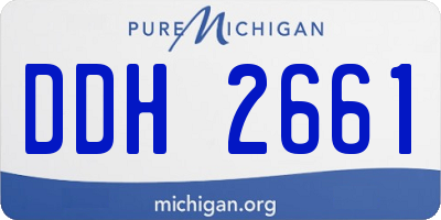 MI license plate DDH2661