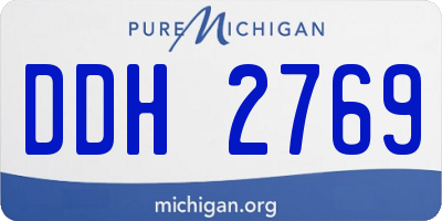 MI license plate DDH2769