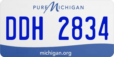 MI license plate DDH2834