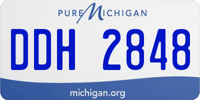 MI license plate DDH2848