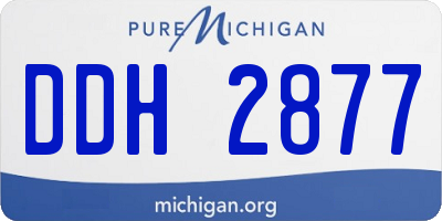 MI license plate DDH2877