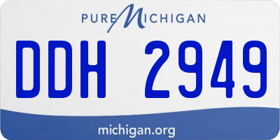 MI license plate DDH2949